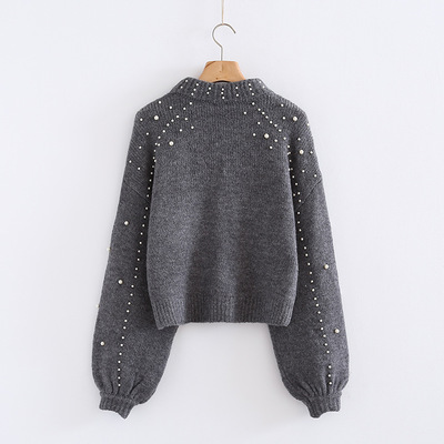 2021 High quality New Arrival Beading Sweater for Women Autumn Pullovers Knit Garments Female Wool Sweaters