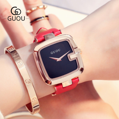 High quality Ladies Watches For Women Watch Women Top Brand Luxury  Leather Square Clock relogio feminino saat