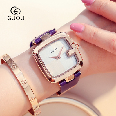 High quality Ladies Watches For Women Watch Women Top Brand Luxury  Leather Square Clock relogio feminino saat
