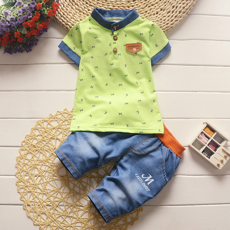 High quality Children Boys Clothing Sets Top   shorts Summer Set Toddler Kids Tracksuit Clothes Sport suit Set