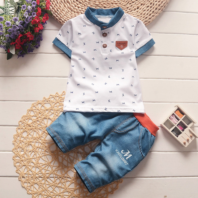 High quality Children Boys Clothing Sets Top   shorts Summer Set Toddler Kids Tracksuit Clothes Sport suit Set