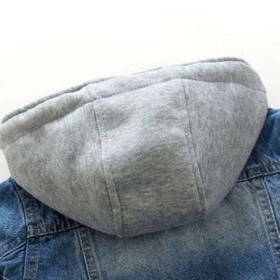High quality Boys Denim Jacket Classic Zipper Hooded Outerwear Coat Spring Children Clothing Kids Jacket Coat