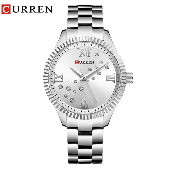 High quality Curren Womens Watches Top Brand Luxury Gold Black Quartz Watch Waterproof Full Steel Watches