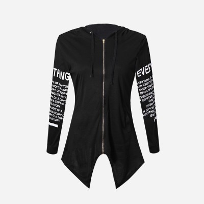 High quality Autumn Jackets Women Long-Sleeved Hooded Hoodies Casual Letter Harajuku Coat
