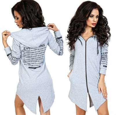 High quality Autumn Jackets Women Long-Sleeved Hooded Hoodies Casual Letter Harajuku Coat