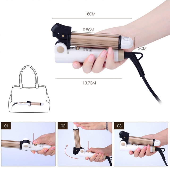 High quality Hair Curler Heating Mini Ceramic Curling Iron   Hair Straightener Flat Iron Corn Plate Hair Curler