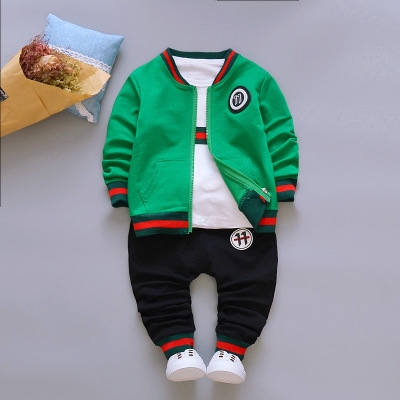 High quality Children's clothing suit Cotton products for Boys Three-piece set Spring and autumn Kids sets