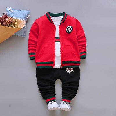 High quality Children's clothing suit Cotton products for Boys Three-piece set Spring and autumn Kids sets