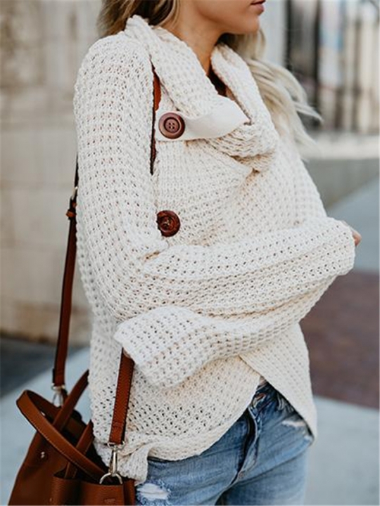 High quality Hot Sweater ladies korea lace up knitted women sweaters and pullovers loose winter sweater