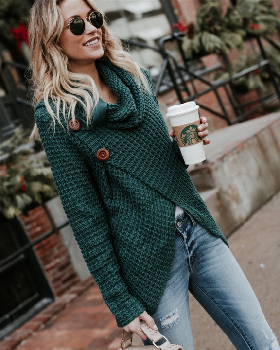High quality Hot Sweater ladies korea lace up knitted women sweaters and pullovers loose winter sweater