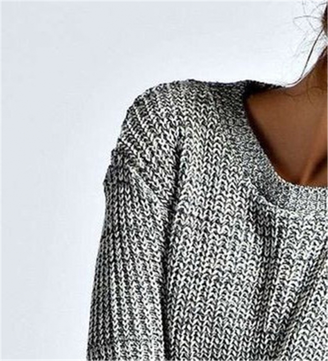 High quality Hot Sweater ladies korea lace up knitted women sweaters and pullovers loose winter sweater