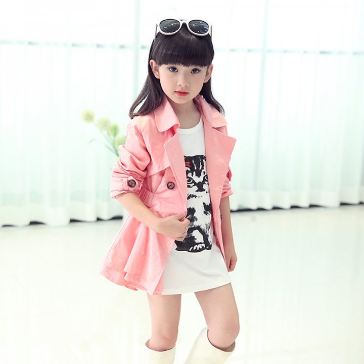 High quality Hot Girl Children's Autumn Coat  Baby Coat Girl's Outfits Jacket Windbreaker For Girls Coat