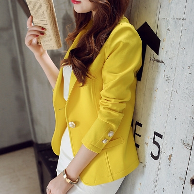 High quality Women Jackets Long Sleeves Office Lady Single Button Women Suit Jacket Blazer
