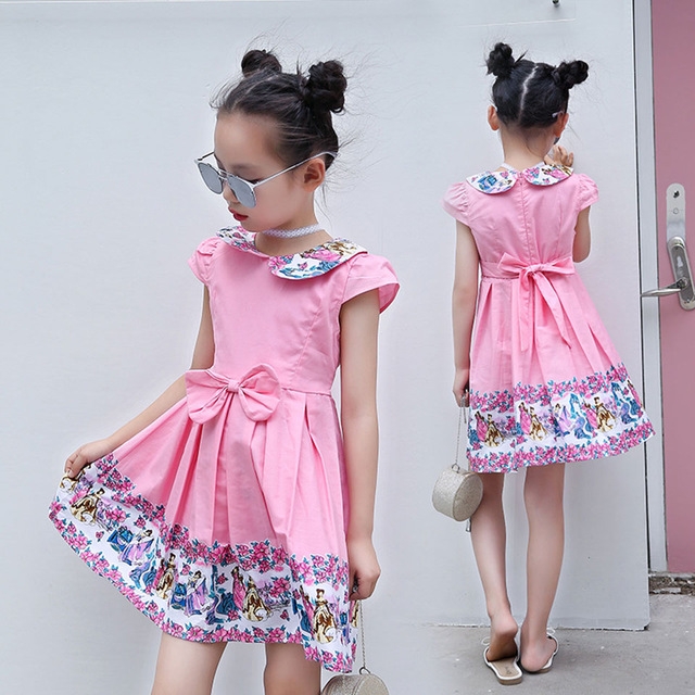 High quality Retail Girls Dress Summer Kids Dress Girls Dresses Princess Children Dress Baby Girls dress
