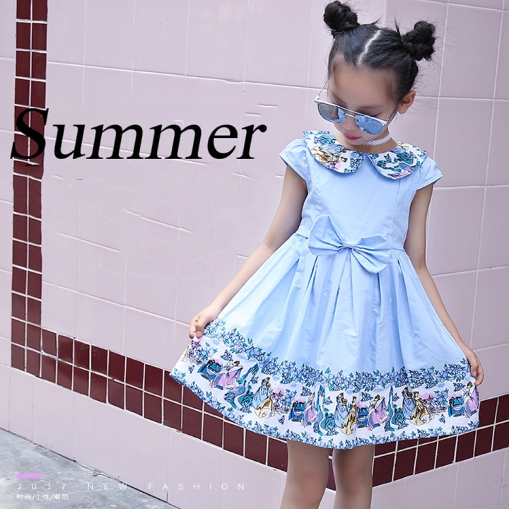 High quality Retail Girls Dress Summer Kids Dress Girls Dresses Princess Children Dress Baby Girls dress