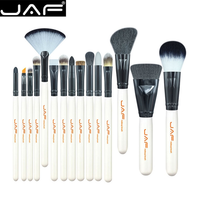 2021 High quality JAF Fashion 15Pcs Makup Brushes Set Premiuim Foundation Contour Powder Facial Blusher Cosmetic Tools
