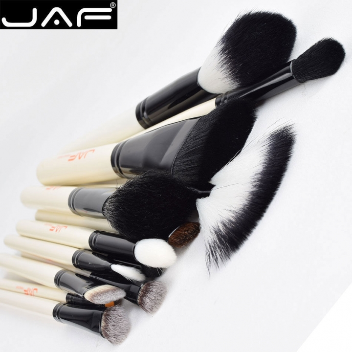 2021 High quality JAF Fashion 15Pcs Makup Brushes Set Premiuim Foundation Contour Powder Facial Blusher Cosmetic Tools