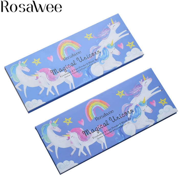 2021 High quality Unicorn Eyeshadow Palette Make Up Glitter Eyeshadow Highlighter Blush With Brush Suit Eye Makeup