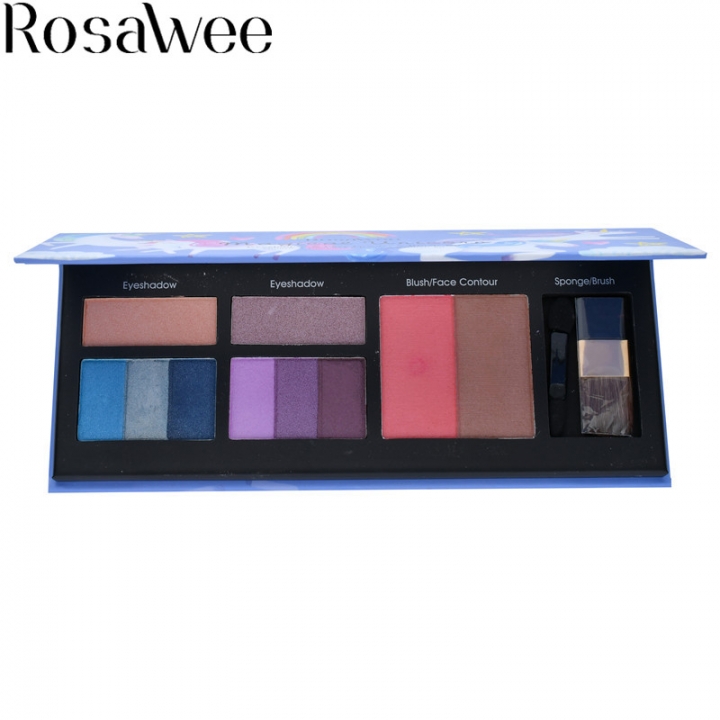 2021 High quality Unicorn Eyeshadow Palette Make Up Glitter Eyeshadow Highlighter Blush With Brush Suit Eye Makeup