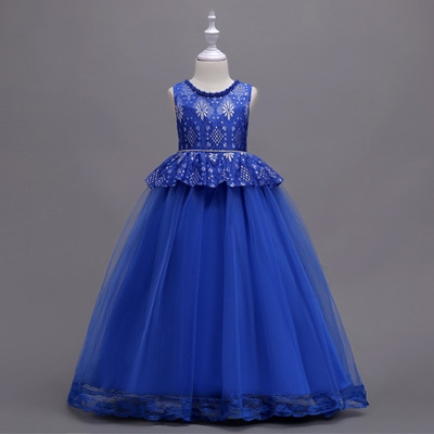 2021 High quality Flower Girls wedding dress for Christmas party sleeveless girls clothes Chiffon Christmas custume