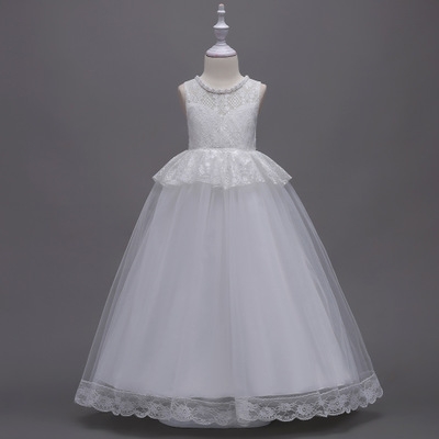 2021 High quality Flower Girls wedding dress for Christmas party sleeveless girls clothes Chiffon Christmas custume