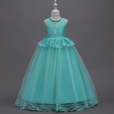 2021 High quality Flower Girls wedding dress for Christmas party sleeveless girls clothes Chiffon Christmas custume