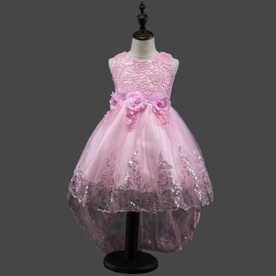 2021 High quality Flower Girls dresses for New Year clothes Party Baby Girls Sleeveless Big Bow Princess Wedding Dress