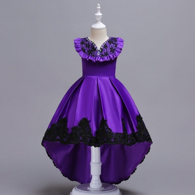 2021 High quality New Girls Dress Christmas Party Baby Girls Lace Bowknot Gown Dress Sleeveless Princess Dress