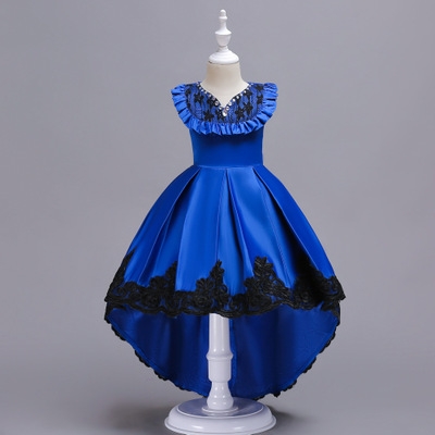 2021 High quality New Girls Dress Christmas Party Baby Girls Lace Bowknot Gown Dress Sleeveless Princess Dress