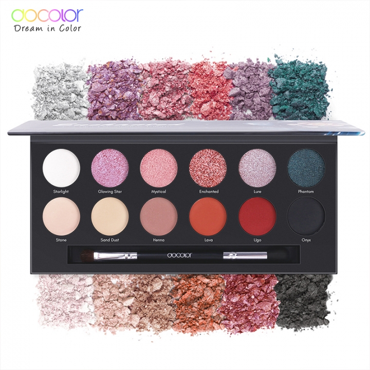 2021 High quality Docolor 12 Colors Eyeshadow Pallete Gorgeous Silky Powder Professional Nature Makeup  Eye Shadow