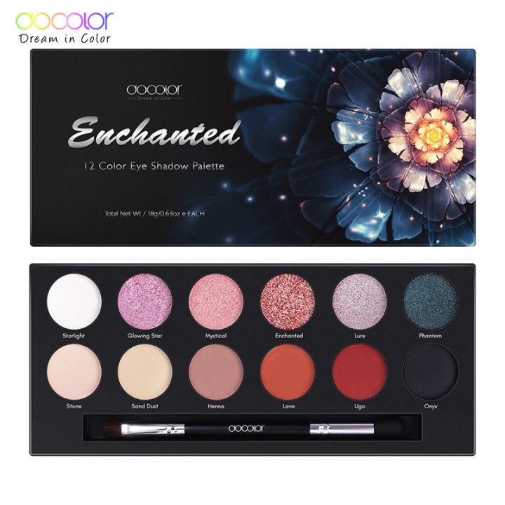 2021 High quality Docolor 12 Colors Eyeshadow Pallete Gorgeous Silky Powder Professional Nature Makeup  Eye Shadow