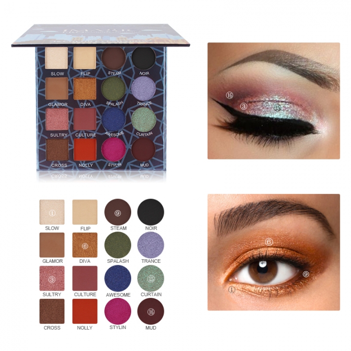 2021 High quality IMAGIC Eye shadow Pallete Makeup 16 Colors Waterproof Eyeshadow Professional Cosmetics