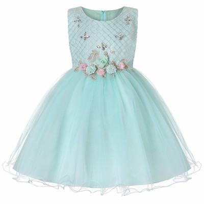 2021 High quality Summer Dress for Children Flower Girls Dress Party Wedding Dress Elegent Princess Vestidos