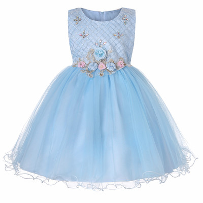 2021 High quality Summer Dress for Children Flower Girls Dress Party Wedding Dress Elegent Princess Vestidos