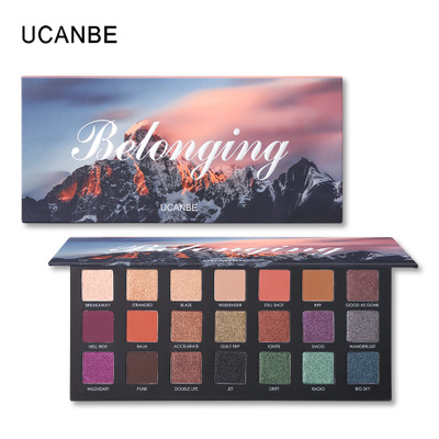 2021 High quality UCANBE Brand 21 Color Shimmer Matte Eyeshadow Palette Glitter Eye Shadow Powder Waterproof  Makeup