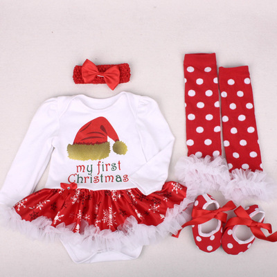 High quality Christmas Outfits Summer Baby Clothes Toddler Girl Suits Baby Clothing Sets For Bebes Kids Wear sets