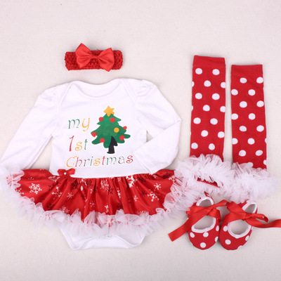 High quality Christmas Outfits Summer Baby Clothes Toddler Girl Suits Baby Clothing Sets For Bebes Kids Wear sets