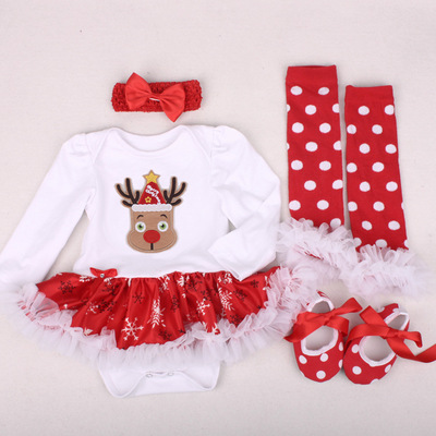 High quality Christmas Outfits Summer Baby Clothes Toddler Girl Suits Baby Clothing Sets For Bebes Kids Wear sets