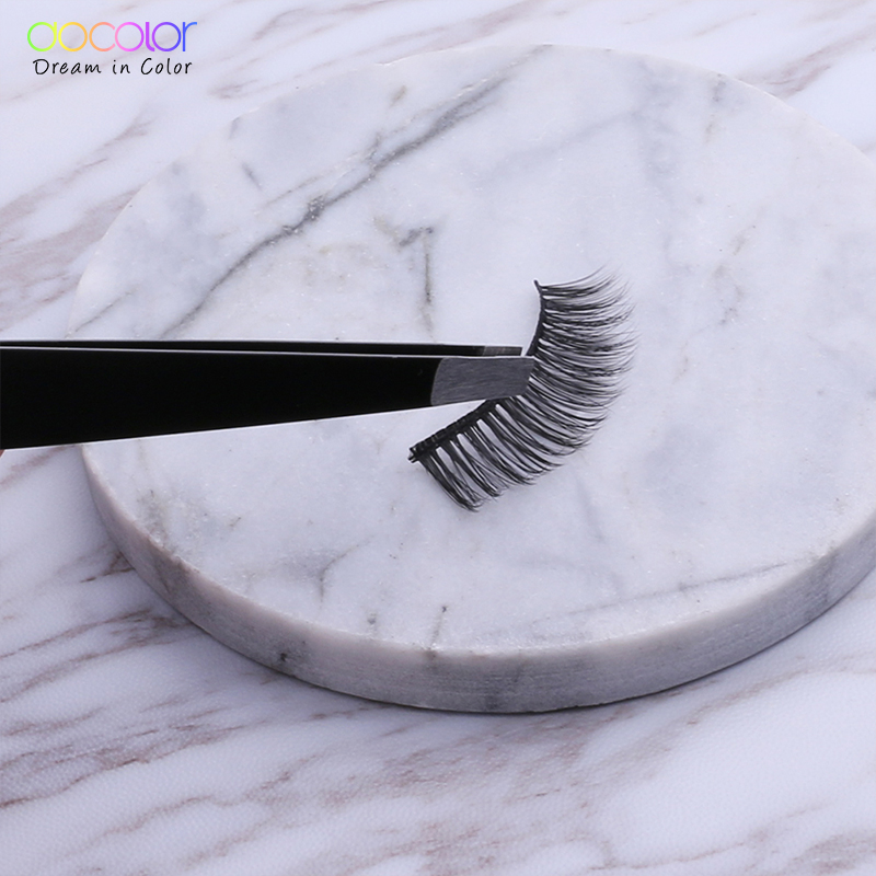 High quality 1PC Black Eyebrow Tweezer Hair Beauty Slanted Puller Stainless Steel Eye Brow Clips Makeup Tool
