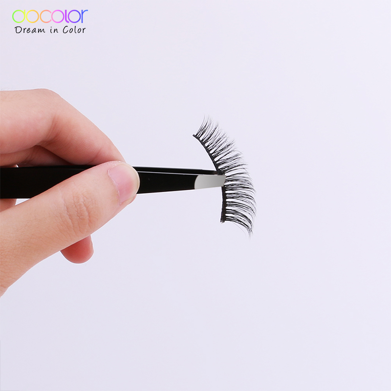 High quality 1PC Black Eyebrow Tweezer Hair Beauty Slanted Puller Stainless Steel Eye Brow Clips Makeup Tool