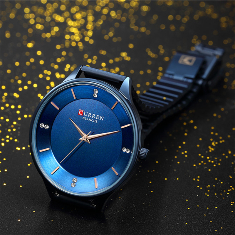 High quality CURREN Female Clock Silver Quartz Womens Watches With Stainless Steel Strap Ladies Wrist Watch
