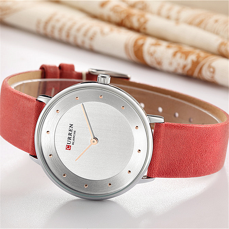 2021 High quality CURREN Watches For Women Ladies Dress Quartz Genuine Leather Wrist Watch Simple Classic Female Clock