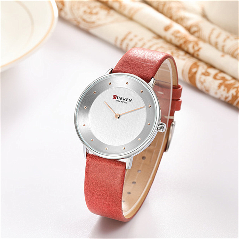 2021 High quality CURREN Watches For Women Ladies Dress Quartz Genuine Leather Wrist Watch Simple Classic Female Clock