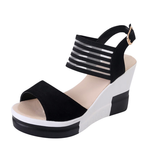 High quality JAYCOSIN Women's Wedges Fashion Ladies Women Platform Super High Heel  Wedge Sandals