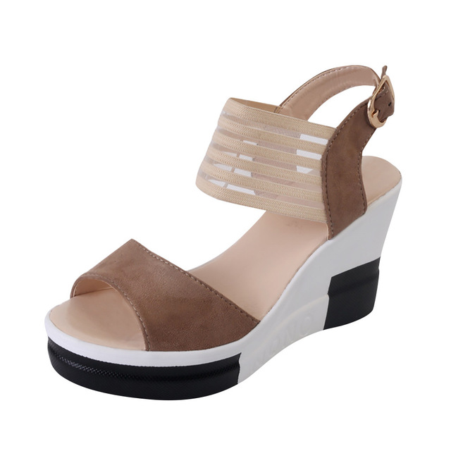 High quality JAYCOSIN Women's Wedges Fashion Ladies Women Platform Super High Heel  Wedge Sandals