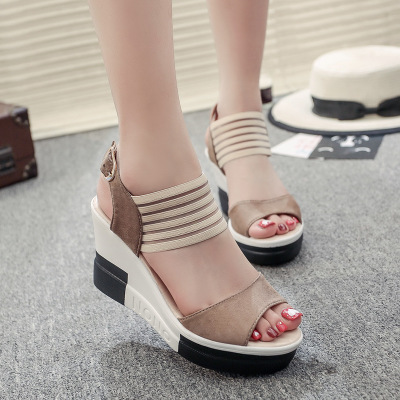 High quality JAYCOSIN Women's Wedges Fashion Ladies Women Platform Super High Heel  Wedge Sandals