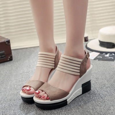 High quality JAYCOSIN Women's Wedges Fashion Ladies Women Platform Super High Heel  Wedge Sandals