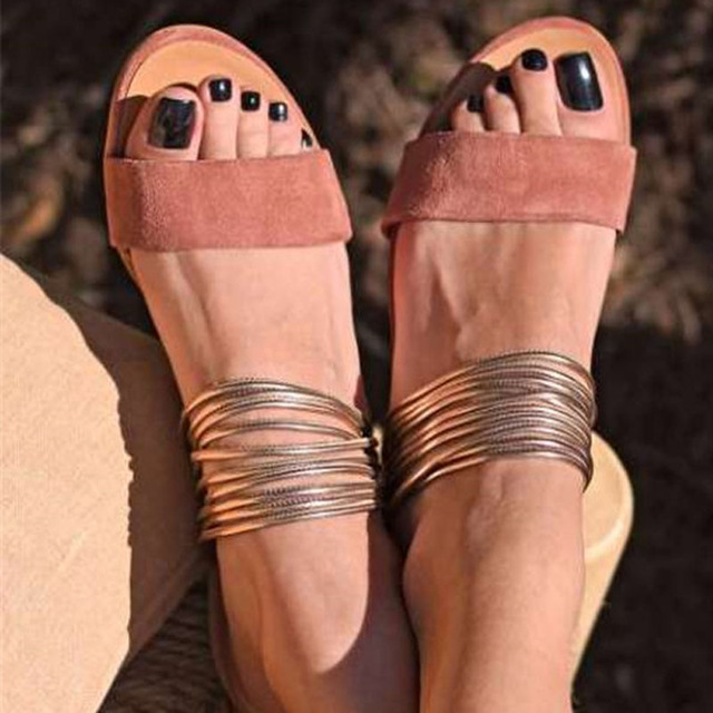 High quality Women Rome Sandals Summer Hot Retro Wedges Gladiator Non-slip Slippers Ladies Party shoes
