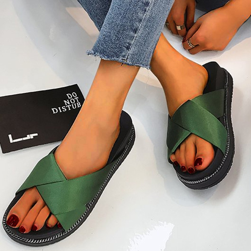 2021 High quality Shoes Woman Slippers Zapatos De Mujer Luxury Brand Flat Flip-flops Beach Shoes Summer