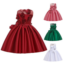2021 High quality Flower Toddler Baby Girl Infant Princess Dress Baby Girl Wedding Dress Lace Tutu Kids Party
